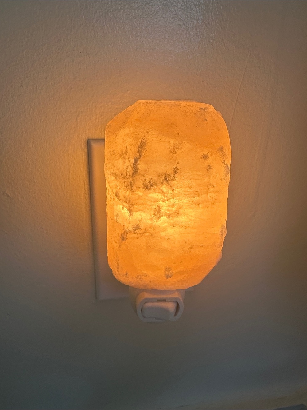 Salt Rock Night Light Lantern - Warm Orange Glow